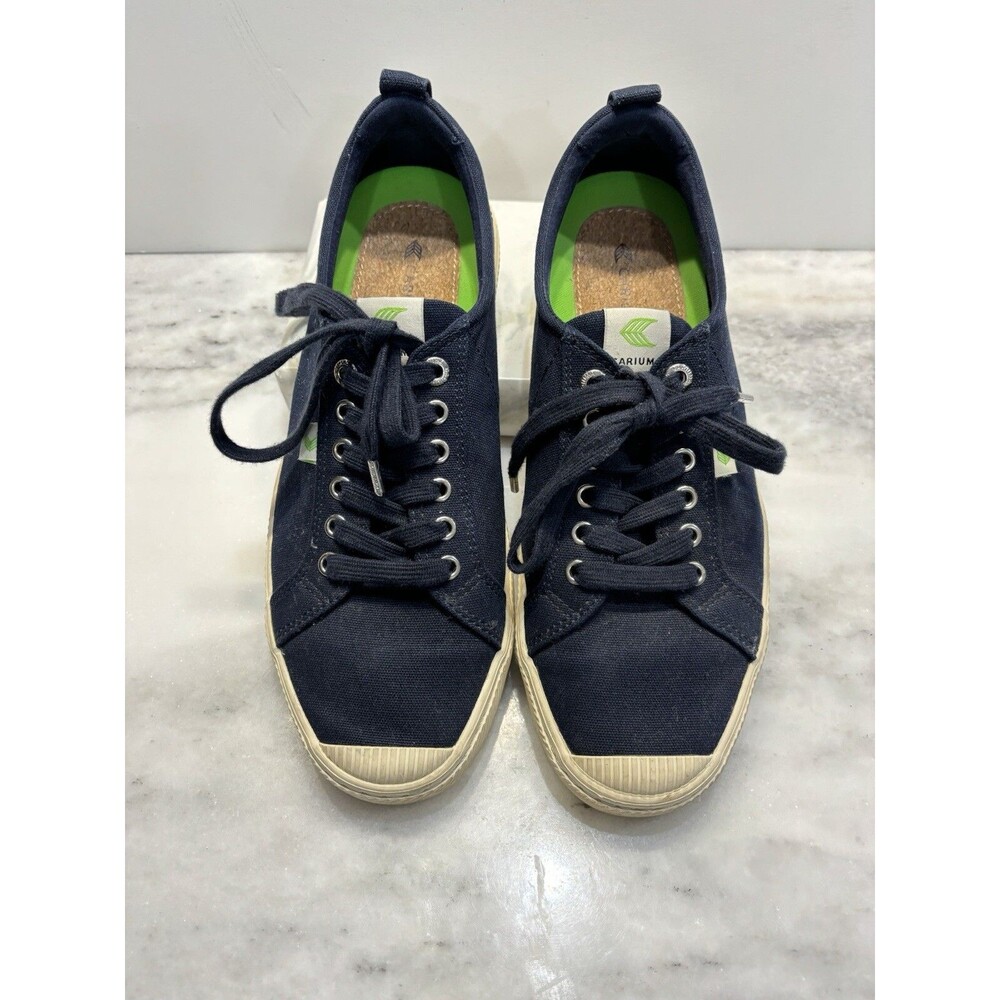 Cariuma Rio Brazil Low Navy Canvas Sneakers Shoe Mens 12 Women’s 13.5 Blue - Picture 3 of 12